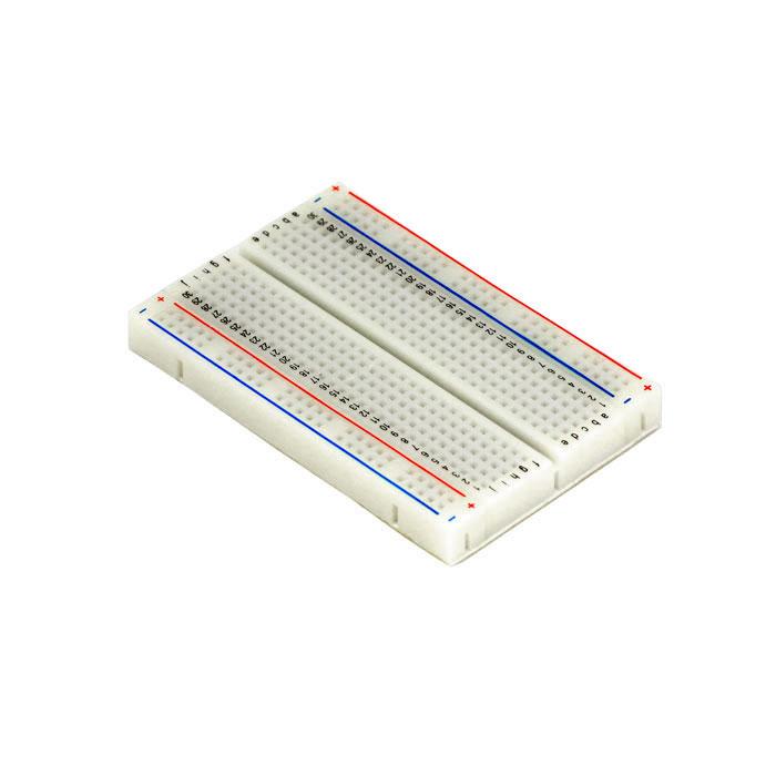 400 Tie Point Solderless Breadboard with Self-Adhesive (White) in