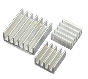Aluminum Adhesive Heat Sinks (10-pack 7 x 7 x 5mm tall)