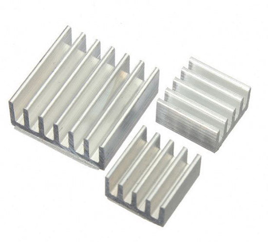 Aluminum Adhesive Heat Sinks (10-pack 7 x 7 x 5mm tall)