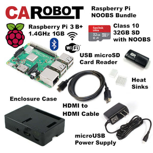 CAROBOT Raspberry Pi 3 B+ Starter Bundle (with 32GB SD Card